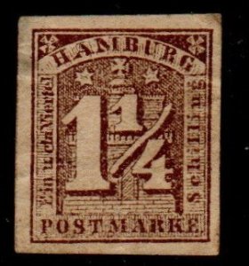 German States - Hamburg 9a Mint Hinged
