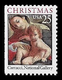 PCBstamps   US #2427 Bk Sgl 25c Christmas Madonna, MNH, (6)