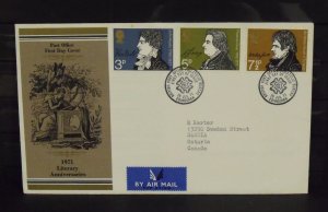 15435   GREAT BRITAIN   FDC # 651-653     Literary Anniversaries