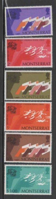 MONTSERRAT #306-311  1974 UPU CENTENARY MINT VF NH O.G