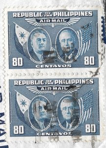 Doyle's_Stamps: 1947 Philippine to USA Postal History