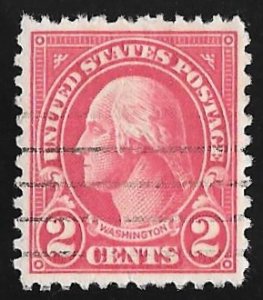 634 2 cents Washington, Carmine Stamp used EGRADED XF 92 XXF