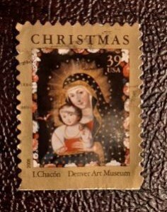 US Scott # 4100; used 39c Madonna and Child, 2006; VF centering