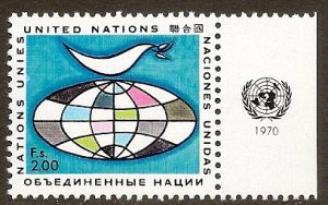 United Nations UN Geneva 1970 - Scott # 12 Mint NH. Ships Free With Another Item