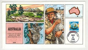 COLLINS HANDPAINTED NON DENOMINATED E FOR EARTH AUSTRALIA KOALA BEAR ETC.