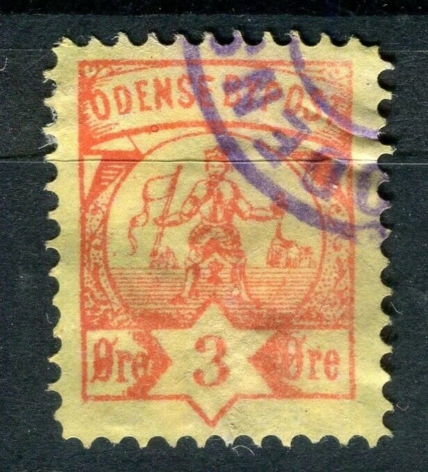 NORWAY; ODENSE 1860s-80s early classic By Post Local issue fine used