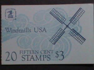 ​UNITED STATES 1980 WINDMILLS  BOOKLET MNH VERY FINE -3 STAMPS