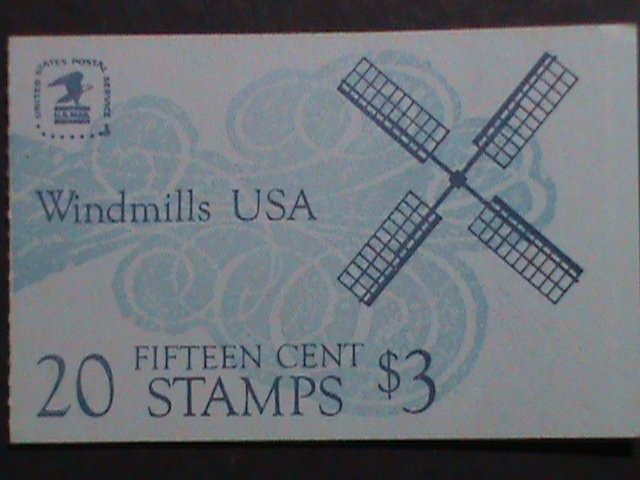 ​UNITED STATES 1980 WINDMILLS  BOOKLET MNH VERY FINE -3 STAMPS