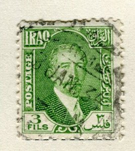 IRAQ; 1932 early King Faisal issue fine used 3f. value