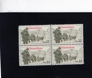 2152 Korea Veterans, MNH blk/4