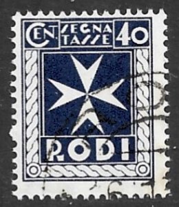 ITALY AEGEAN ISLANDS RHODES GREECE 1934 40c POSTAGE DUE Sc J5 VFU