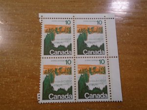 Canada  #  594vi  LF pap  Type  II  MNH  Blank Block