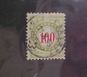 SWITZERLAND STAMP #J19 cat.$475.00 USED