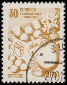 Cuba 2491 - Used - 30c Exports / Fresh Fruit (1982) (5)