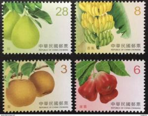 2017 TAIWAN FRUIT REGULAR STAMP 4V 