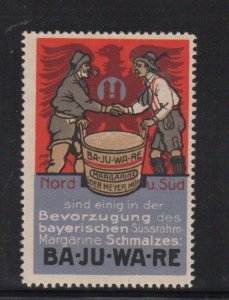 German Advertising Stamp - Ba-Ju-Wa-Re Margarine
