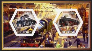 Chad 2014 Steam Locomotives of the World #2 imperf sheetl...