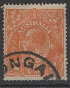 AUSTRALIA SG62a 1921 2d DULL ORANGE USED