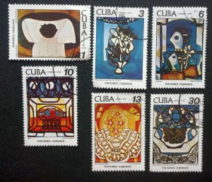 Cuba Sc# 2211-2214 C301-C302 PAINTINGS del Casal ART Cpl set of 6  1978 used