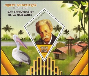 Madagascar 2015 Albert Schweitzer Birds S/S MNH