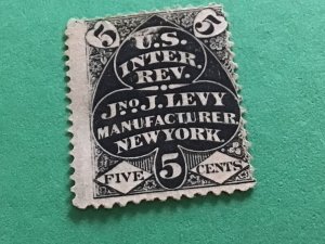 J.n.o J. Levy  U. S. Private Die Proprietary vintage stamp A12100