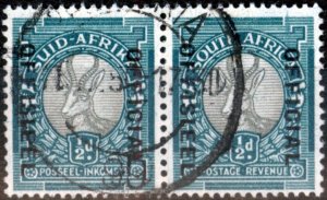 South Africa 1940 1/2d Grey & Blue-Green SG031a Fine Used (8)