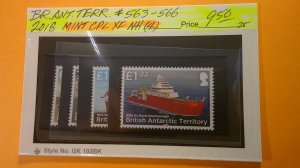 British Antarctic Territory 2018 Ships Scott# 563-566 Mint XF NH CPL set of 4