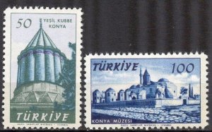 Turkey 1957 Jalal od-Din Rumi Architecture Mi.1536/7 MNH