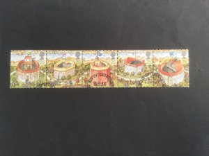 GB . 1995. Shakespeare's Globe Theatre. Set of 5 used stamps .