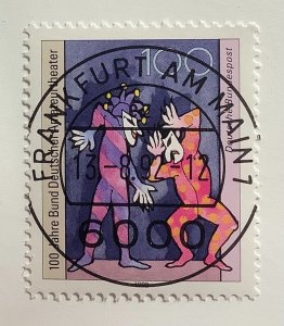 Germany 1992 Scott 1758 CTO - 100pf,  Federation of German Amateur Theaters