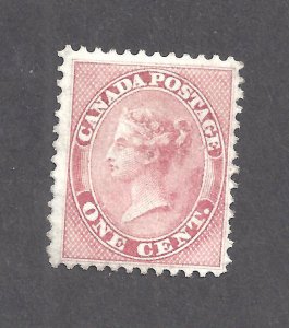 CANADA # 14iii/vii XF MINT UN 1c QV THIN PAPER VARIETY PERF 12 x 11 3/4 BS28387A