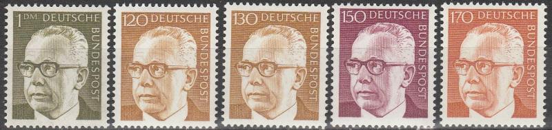 Germany #1038,1039-40,1041,1042A  MNH F-VF CV $8.70 (C7863)