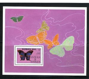 ANTIGUA&BARBUDA-MAIL OVPT. 1985 BUTTERFLIES MS#718 MNH