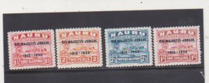 NAURU SCOTT # 31-34 1935 SILVER JUBILEE MINT H OG-SCOTT $13.00