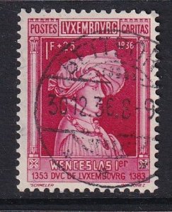 Luxembourg   #B76 used 1936  Wenceslas I   1fr