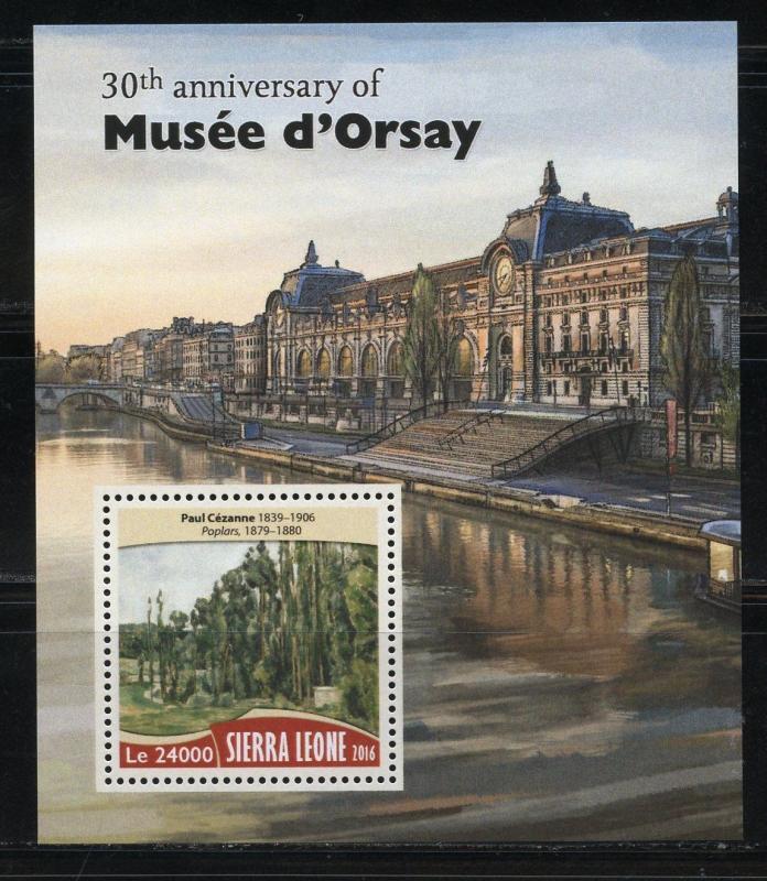 SIERRA LEONE 2016 30th ANNIVERSARY OF THE ORSAY MUSEUM  SOUVENIR SHEET MINT NH