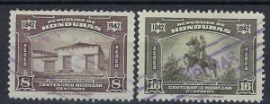 Honduras C122;C124 Used 1942 issues  (an8223)