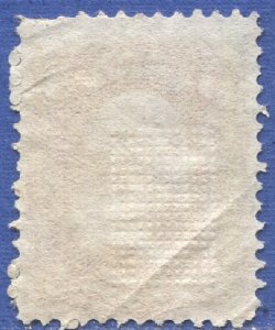 US 1868 Sc 94a  Used  F-VF 3c rose Washington with F Grill, crease, cv $10