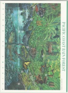 2000 U.S 33¢ Pacific Coast Rain Forest complete sheet MNH 3378 a-j