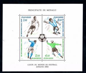 [45086] Monaco 1982 Sports World Cup Soccer Football Spain MNH Sheet