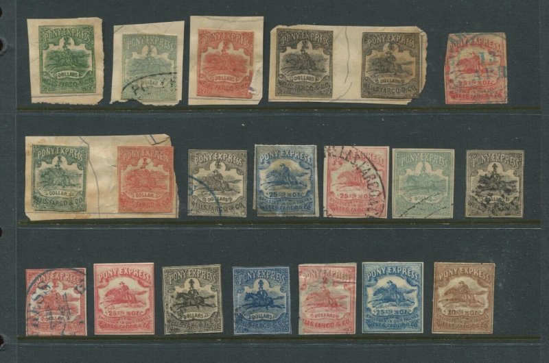 115+ Wells, Fargo and CO. Reference LOT With Many Better Stamps