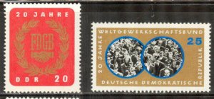 Germany DDR 1965 World Trade, Union Confederation Mi. 1115/6 MNH