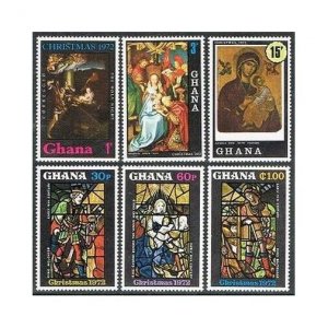 Ghana 466-471.MNH.Michel 486-491.Christmas 1972.Paintings:Correggio,Holbein,Rico