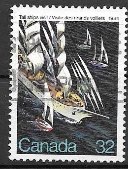 Canada 1984 32 cent Tall Ships, used. Scott #1012