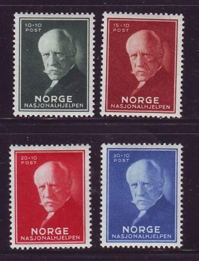 Norway Sc B15-8 1940 Nansen War Relief stamp set mint