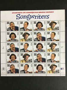 1996 American Music Series sheet Songwriters Sc# 3100-3103