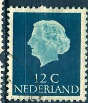 Netherlands; 1954: Sc. # 345: O/Used Single Stamp