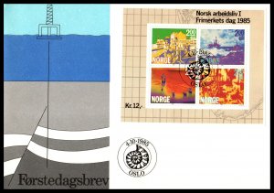 Norway B68 Souvenir Sheet U/A FDC