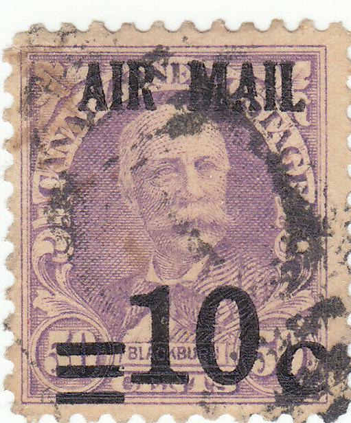 Canal Zone, Scott #C4 - 10c on 50c lilac - Used