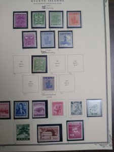 collection on pages Ryukyus 1948-53 PS: CV $373